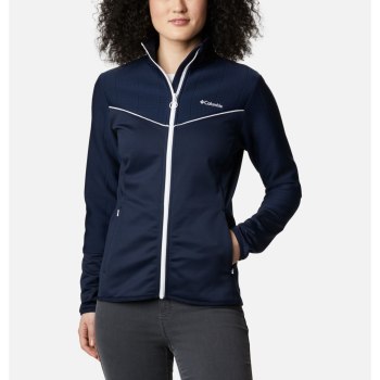 Columbia Jas Dames, Roffe Ridge II Full Zip Fleece Donkerblauw Wit, 75KUOWNXM